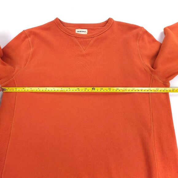 NEW Taylor Stitch Fillmore Crewneck Rust Sweatshirt Minimal Casual Athleisure - Picture 4 of 9